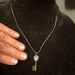 Brand New - Charming Key with a Heart on a Leather Strap